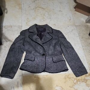 Mango Charcoal Tweed Blazer